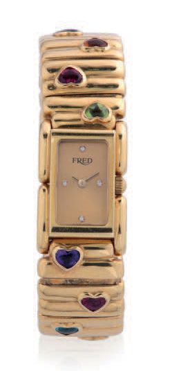 null Fred lady's yellow gold. Made circa 1980
Fine lady's 18k yellow gold quartz...