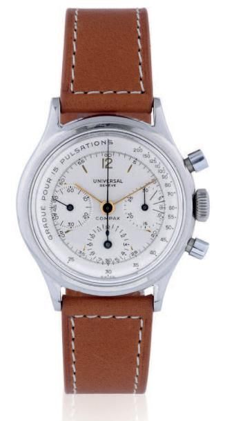 UNIVERSAL COMPAX CHRONOGRAPH, STEEL
Universal, Compax, ref. 22295-4, n° 1902577....