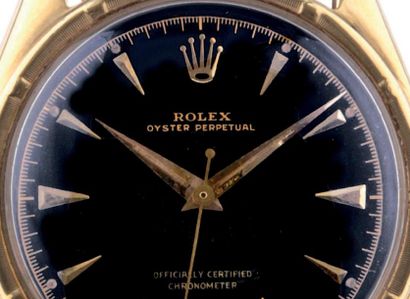 ROLEX OYSTER PERPETUAL REF. 6103, BLACK DIAL, YELLOW GOLD
Rolex, Oyster Perpetual...