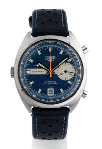 HEUER CARRERA, STEEL
Heuer, Carrera, Ref. 1153. N° 253714. Made circa 1978.

Fine,...