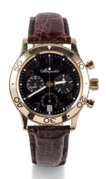 BREGUET TYPE XX TRANSATLANTIQUE YELLOW GOLD
Breguet, "Type XX" case n° 44265, Ref.3820.Made...