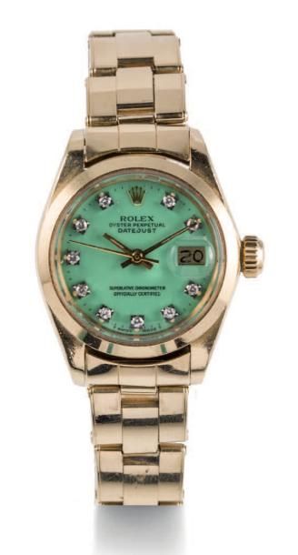 ROLEX DATEJUST, REF. 6916, TURQUOISE STELLA DIAL, YELLOW GOLD
Rolex, Oyster Perpetual...