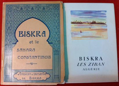 [BISKRA] Ensemble de deux livres:
- VULPILLIERES (G. de). Biskra et le Sahara Constantinois.
Alger,...