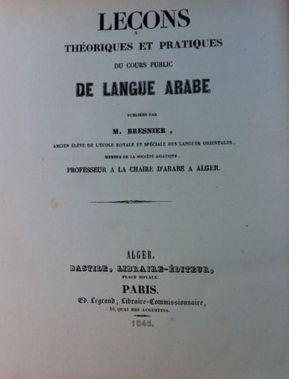 Louis Jacques BRESNIER 
Leçons théoriques et pratiques du cours public de langue...