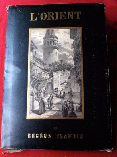 Eugène FLANDIN 
L'Orient.
Istanbul, 1984, in-folio relié en skivertex noir éditeur...