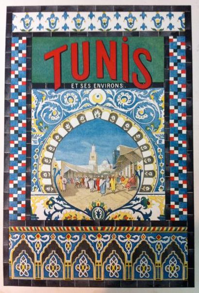 Charles LALLEMAND 
Tunis et ses environs.
Paris, Quantin, 1890, in-4 relié pleine...