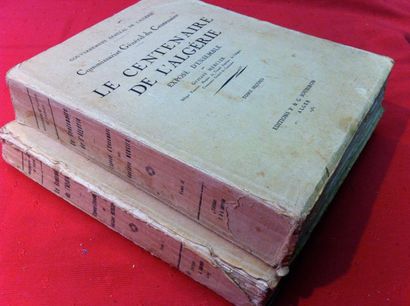 Gustave MERCIER 
Le Centenaire de l'Algérie.
Alger, 1931, 2 volumes in-4 brochés,...