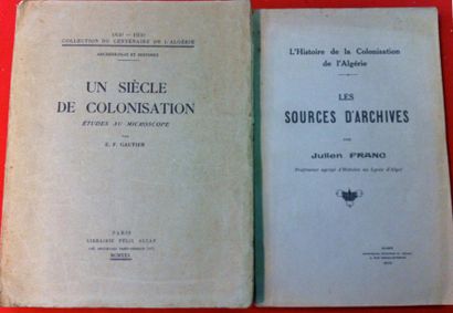 null [COLONISATION]. Ensemble de deux livres:
Julien FRANC. Les Sources d'archives....