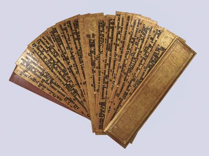 Birmanie, fin XIXe siècle 
Kammavaca, ou manuscrit d'ordination, à seize pages et...