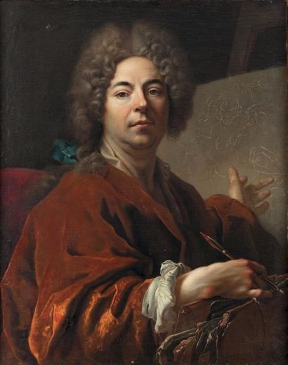 Ecole française du XVIIIème siècle, atelier de Nicolas de Largillière 
Autoportrait...