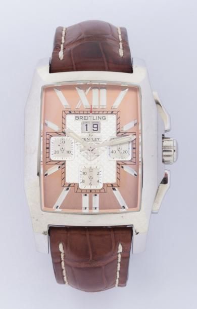 BREITLING «For Bentley»
Grand chronographe bracelet en acier. Boitier rectangle....