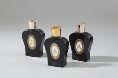null GUERLAIN Lot de 3 Lyres noires avec boîte état d'usage pour les parfums "Mitsouko",...