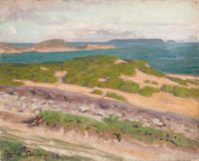 Émile AUBRY (1880-1964) 
Rivages d'Afrique du Nord
Deux huiles sur toile, signées...