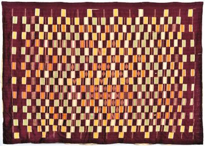 null Un tissage en soie, 20 bandes, Kente
A Western African Kente shawl in silk and...