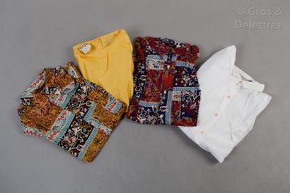 Gianni VERSACE, Giorgio ARMANI, Central Park Lot de quatre chemises diverses, dont...