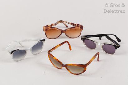 Jean LAFONT, Shady Character NYC, YVAN & MARZIA Lot de quatre paires de lunettes...
