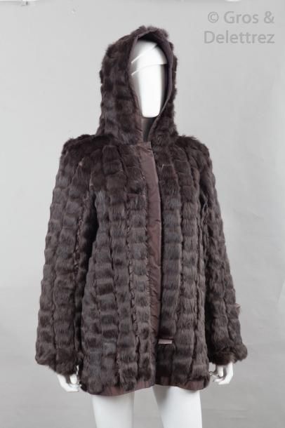 null GERARD DAREL

Veste à capuche en nylon soie marron doublée de Castorette de...