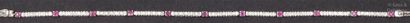 null Bracelet ligne en or gris orné de diamants taillés en brillant alternés de rubis...
