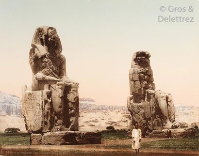 null Photoglob Zurich (P. Z.) 

Égypte, c. 1890-1900. 

Philae. Colosses de Memnon....