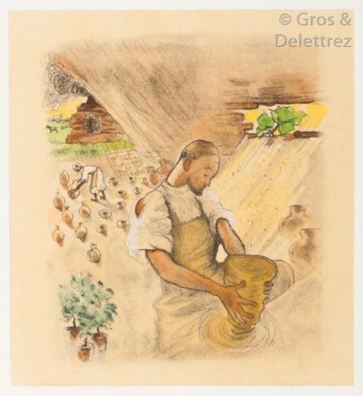 null JALABERT EDON Eliane. Artisans du vieux Maroc. Rabat, Chez l’auteur, s.d. (1930)....