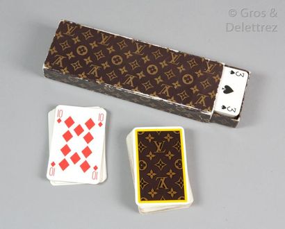 null Louis VUITTON Etui à deux jeux de cartes, emboîtage en carton Monogram. (Légères...