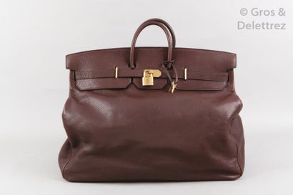 null HERMES Paris made in France année 1984 “Haut à Courroies” de voyage 60 cm en...