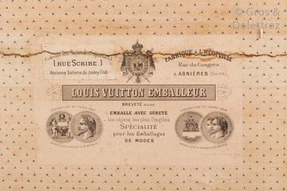 null Louis VUITTON Rue Scribe circa 1871 Malle courrier en peuplier, fermoirs, poignées...