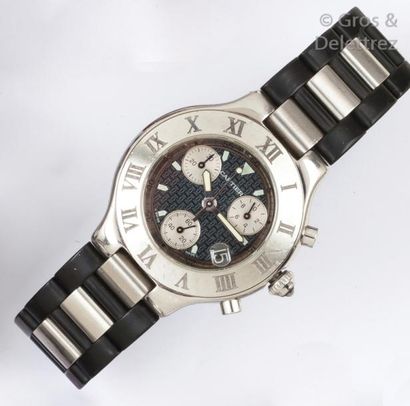 null Cartier Chronoscaph 21 ref. 2424 - Montre bracelet chronographe avec boîtier...