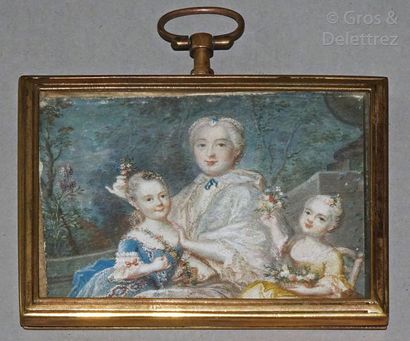null Ecole française époque Louis XV

Portrait d'une dame de qualité avec ses deux...