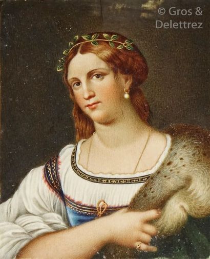 null Miniature rectangulaire d'après un Maître Italien de la Renaissance

Portrait...