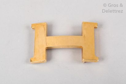 HERMES Paris *Boucle de ceinture «Constance» 44mm en métal doré. Bon état (manque...