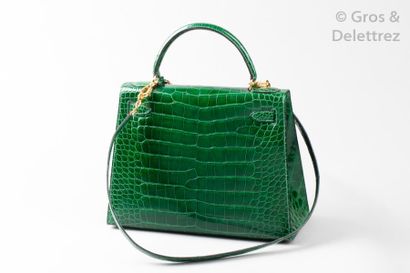 HERMES PARIS MADE IN FRANCE ANNÉE 1990 ?*Magnifique sac «Kelly Sellier» 29cm en Alligator...