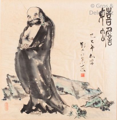 null Chine, fin XIXe - début XXe siècle

Peinture à l'encre sur papier, représentant...