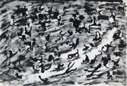Henri MICHAUX (1899-1904) Composition, circa 1971

Encre de Chine et acrylique noire...