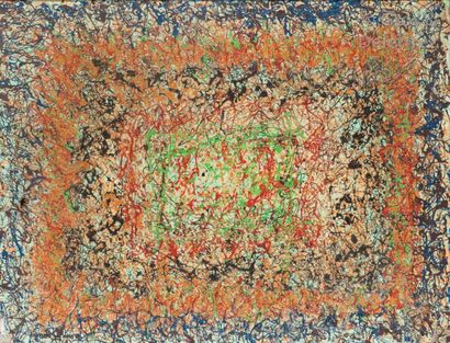 Guy WEISS (XXe siècle) (XXe siècle) En hommage à Pollock Huile sur toile. Titrée...