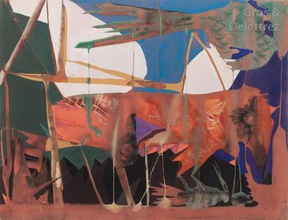 Jacques HEROLD (1910-1987) Animal dans la jungle, 1942

Aquarelle et gouache.

Signée...