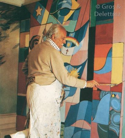 Cícero DIAS (1907-2003) Composition III

Huile sur toile 

Signée et titrée au dos...