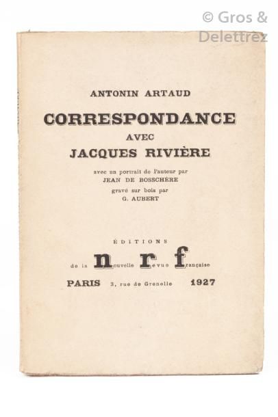 Antonin Artaud. Correspondance avec Jacques Rivière.

Paris, NRF, 1927, un des 500... Gazette Drouot
