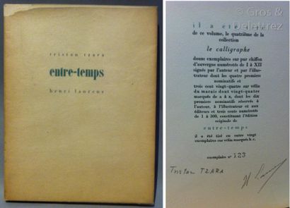 TZARA Tristan. Entre-temps.

Paris, [Le Point du Jour] (collection «?Le Calligraphe?»),...