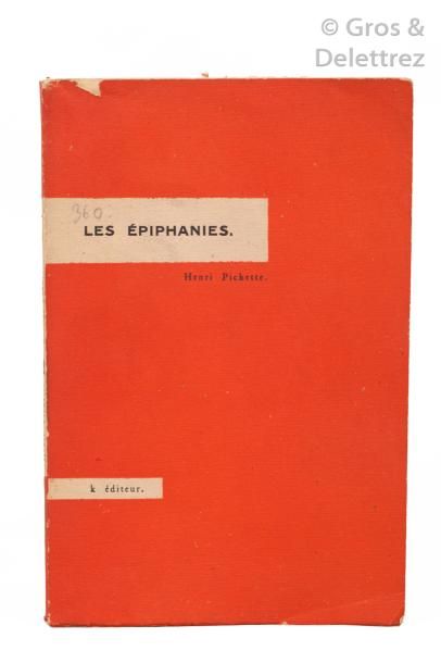 PICHETTE Henri. Les épiphanies.

Paris, K-Editeur, 1948, In-8, 142pp., broché, couverture...