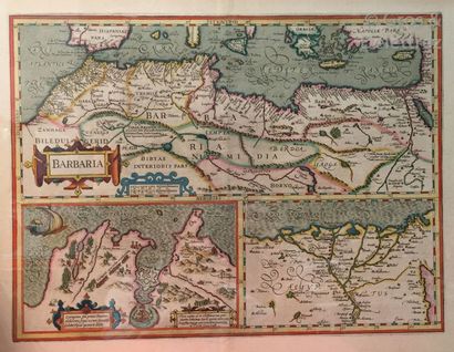 null Gerhard MERCATOR. 	

Barbaria.	

Amsterdam, Jansson, 1630. Carte en coloris...
