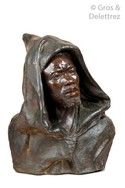 Paul Louis LOISEAU ROUSSEAU (1861-1927) (d’Après) Buste de Salem, Soudan Épreuve...