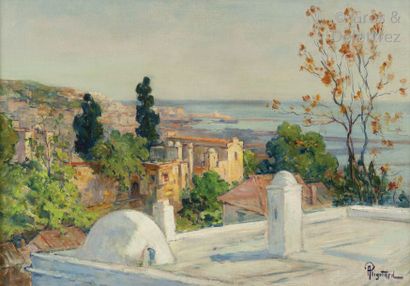 ALEXANDRE RIGOTARD (1871-1944) La baie d’ Alger Huile sur toile, signée en bas à...