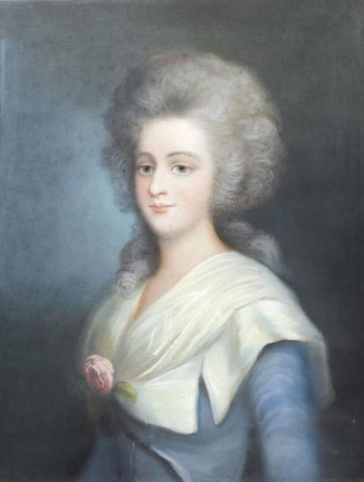 null D'après un original du XVIIIème siècle

Jeune femme à la rose ou portrait présumé...