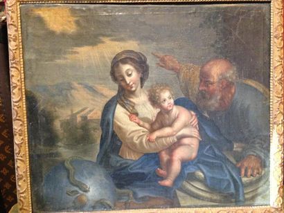 Vierge à l'Enfant 
Huile sur toile (cadre...