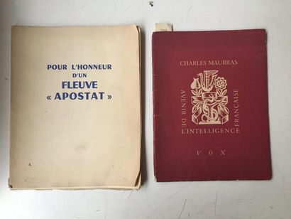 Deux volumes de Maurras : Avenir de l’Intelligence...