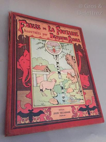  RABIER] La FONTAINE. 
Fables. 
Paris, Tallandier, 1906, in-4 relié cartonnage éditeur...