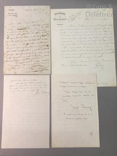 null POLITIQUE].

Ensemble de lettres autographes signées par Paul DESCHANEL (1855-1922),...
