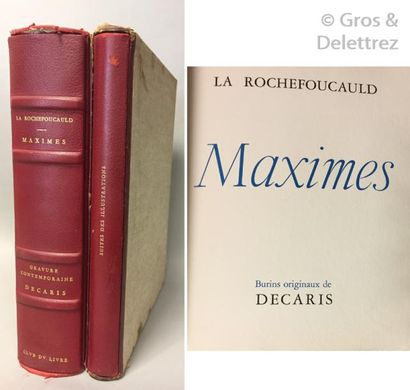 null DECARIS] François de LA ROCHEFOUCAULD.

Maximes.

Paris, Club du Livre, 1959,...