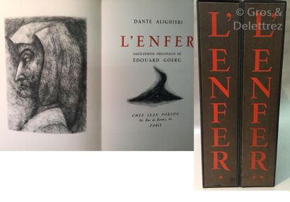 null GOERG] DANTE ALIGHIERI. 

L’Enfer.

Paris, Porson, 1950, 2 volumes in-4 en feuilles...